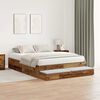 vidaXL Opbergbedframe met lade met opslag Oud Hout 135 cm Bewerkt hout