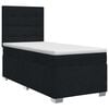 vidaXL Boxspringbed met matras met hoofdeinde Zwart 90 x 200 cm Stof