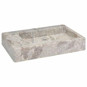 vidaXL Gootsteen 58x39x10 cm marmer grijs