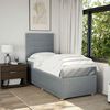 vidaXL Boxspring met matras stof lichtgrijs 90x190 cm