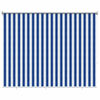 vidaXL Buitenrolgordijn 90% UV-blok Blauw en Witte Streep 120 x 230 cm