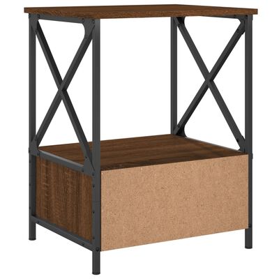 vidaXL Nachtkastjes 2 st 50x41x65 cm bewerkt hout bruin eikenkleur