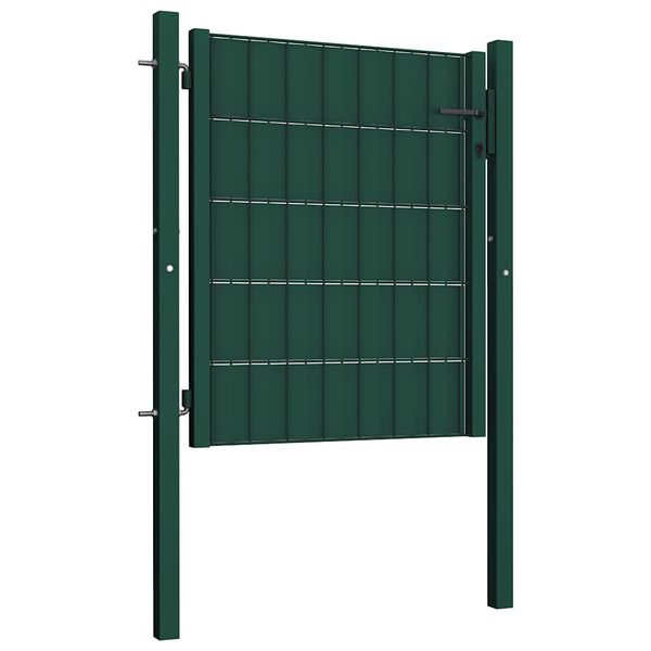 vidaXL Hekpoort PVC en staal 100x100 cm Groen