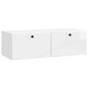 vidaXL Wandbeugel TV-kast 98 x 41 x 30 cm Hoogglans Wit Bewerkt hout