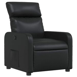 vidaXL Fauteuil verstelbaar kunstleer zwart