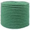 vidaXL Katoenen Touw 10 mm 250 m Groen 100% Katoen