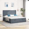 vidaXL Ottoman bed met matrassen en LED's 200x200cm fluweel