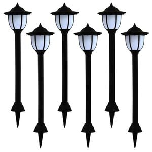 vidaXL Solarlampen 6 st LED zwart