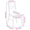 vidaXL Eettafelstoelen 2 pcs Naturel 43 x 54 x 89 cm