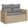 vidaXL 11-delige Loungeset met kussens poly rattan grijs