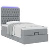 vidaXL Ottoman bed met matras en LED's 100x200cm stof lichtgrijs