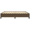 vidaXL Bedframe zonder matras stof donkerbruin 200x200 cm