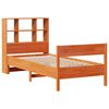 vidaXL Bed met boekenkast zonder matras grenenhout wasbruin 100x200 cm