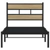 vidaXL Bedframe zonder matras metaal sonoma eikenkleurig 75x190 cm