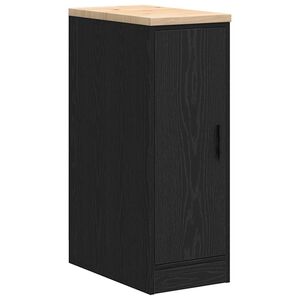 vidaXL Garagekast 30x51x85 cm massief grenenhout zwart