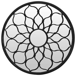vidaXL Tuinspiegel rond 40x3 cm ijzer zwart
