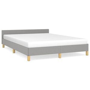 vidaXL Bedframe zonder matras stof lichtgrijs 140x200 cm