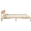 vidaXL Bedframe met hoofdeinde Bruin 200 x 200 cm Massief grenenhout