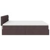 vidaXL Ottoman bed met matrassen en LED's 180x200cm stof donkerbruin