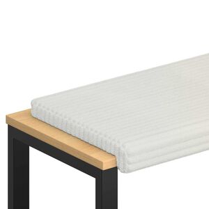 vidaXL Bankkussen Pluche Corduroy Cr&egrave;mekleurig Diepte 35 cm