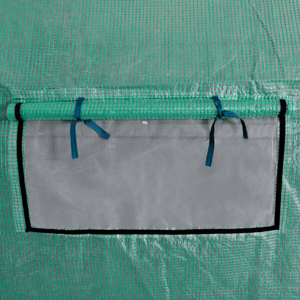 vidaXL Tuinkas walk-in draagbare polytunnel met stalen frame 18 m²