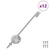 vidaXL Deksel ondersteunend scharnier 12 pcs Zilver 194 x 36 x 18 mm