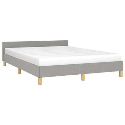 vidaXL Bedframe zonder matras stof lichtgrijs 140x190 cm