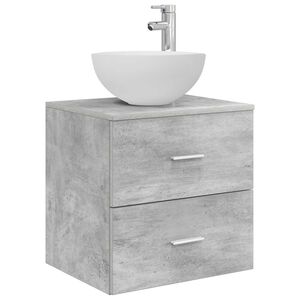 vidaXL Wandgemonteerde wastafelmeubel Betongrijs 49,5 x 41 x 64,5 cm