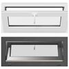 vidaXL Kelderraam RISOR 90 x 40 cm PVC en glas Antracietkleurig