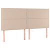 vidaXL Bedframe met hoofdbord kunstleer cappuccinokleurig 180x200 cm