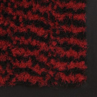 vidaXL Droogloopmat rechthoekig getuft 90x150 cm rood