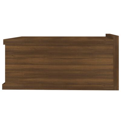 vidaXL Nachtkastje zwevend 40x30x15 cm bewerkt hout bruin eikenkleur