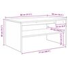 vidaXL Salontafel Gerookt eiken 80 x 50 x 40 cm Bewerkt hout