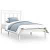 vidaXL Bedframe massief hout wit 100x200 cm