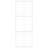 vidaXL Schuifdeur 76x205 cm gehard glas en aluminium wit