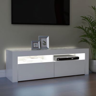 vidaXL Tv-meubel met LED-verlichting 120x35x40 cm wit