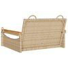 vidaXL Schommelbank 63x62x40 cm poly rattan beige