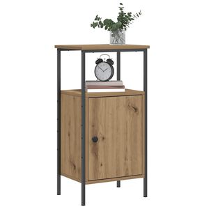 vidaXL Nachtkastje 41x31x80 cm bewerkt hout artisanaal eikenkleurig