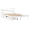 vidaXL Bedframe met lades massief grenenhout wit 140x190 cm