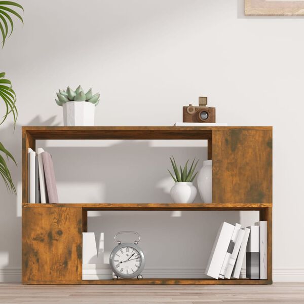 vidaXL Boekenkast 100x24x63 cm bewerkt hout gerookt eikenkleurig
