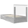 vidaXL Bedframe met hoofdeinde Grijs Sonoma 90 x 200 cm Bewerkt hout