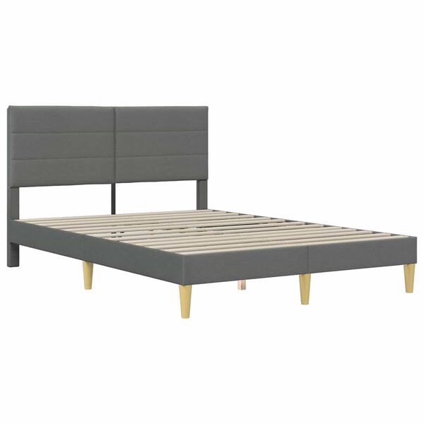 vidaXL Bedframe Donkergrijs 120 x 200 cm Polyester