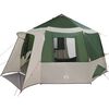 vidaXL Cabin Tent 12-Person 10-persoons Groen en Wit