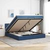 vidaXL Ottoman bed met matras 160x200cm stof blauw