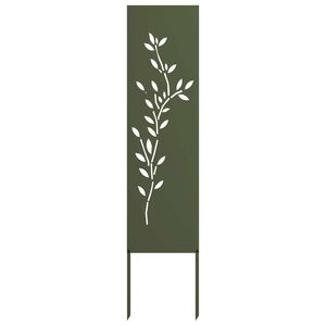 vidaXL Tuin Privacy Screen Olijfgroen 32 x 140 cm Koudgewalst staal