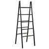 vidaXL Dubbele Handdoekladder Zwart 50 x 50 x 159 cm Bamboe