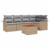 vidaXL Tuinbankenset 6 st 5-Aantal zitplaatsen Beige en Licht Grijs