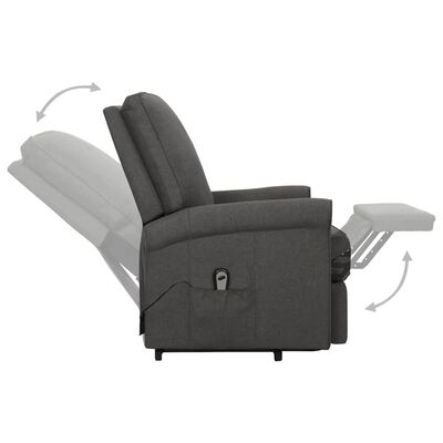 vidaXL Sta-op-stoel stof donkergrijs