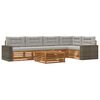 vidaXL Buiten bankenset 6 st Naturel en lichtgrijs Polyester