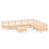 vidaXL 9-delige Loungeset massief grenenhout